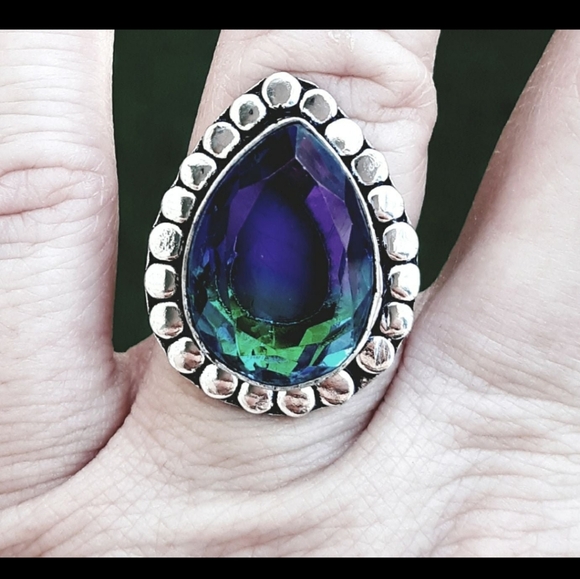 *** Sale *** New Bi-Color Tourmaline 925 Silver Ring.  - Picture 3 of 11